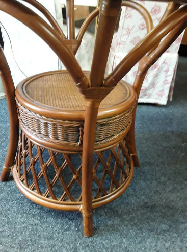 Bamboo Wicker Glass Table Copley Mill Low Cost Moves 2Nd Hand Furniture  2