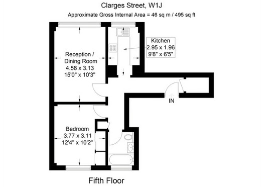 1 Bedroom Flat in Clarges Street, Mayfair, London W1J  1