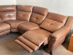 Sterling Furniture Brown Leather Corner Sofa, Burnside, Glasgow thumb-112160