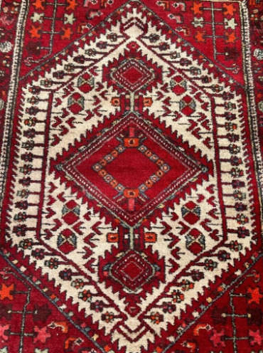 Hand Knotted Carpet / Hamadan Rug – 155cm x 110cm  1