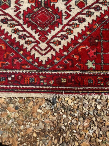 Hand Knotted Carpet / Hamadan Rug – 155cm x 110cm  4