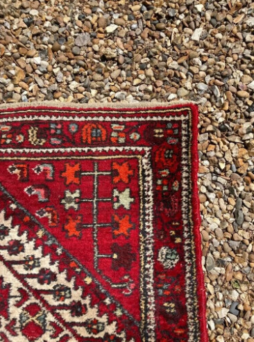 Hand Knotted Carpet / Hamadan Rug – 155cm x 110cm  2