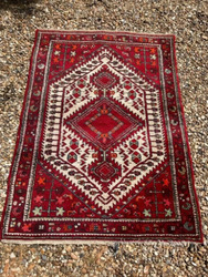 Hand Knotted Carpet / Hamadan Rug – 155cm x 110cm