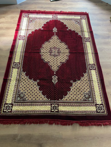 Large Red area rug 5 x 7’  1