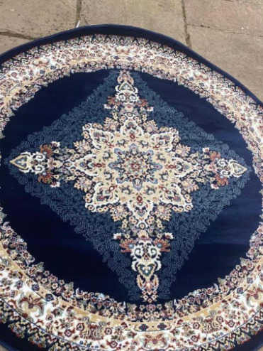 Brand New luxury Isfahan round rugs Navy size 160x160cm rugs £100  0