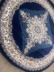 Brand New luxury Isfahan round rugs Navy size 160x160cm rugs £100 thumb 2