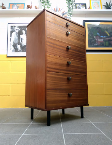 Avalon Yatton Tallboy Available, Vintage Retro Mid-Century Furniture  1