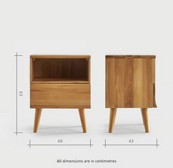 Oak Furniture Land 'Cascade' Solid Oak Bedside Tables x2 thumb-113026