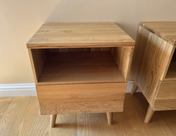 Oak Furniture Land 'Cascade' Solid Oak Bedside Tables x2 thumb-113028