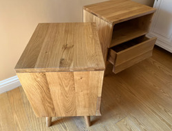 Oak Furniture Land 'Cascade' Solid Oak Bedside Tables x2 thumb-113029