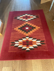 Large Aztec Style Colourful Rug