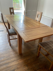 Oak Furniture Land Table and 4 Chairs