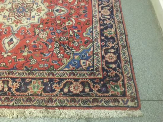 Vintage Persian Rug Handmade in Iran Hand Knotted Antique Oriental Carpet Size 110cm x 108cm  3