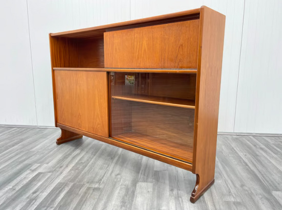 Teak Mid Century Drinks Cabinet / Bookcase by Nathan Furniture. Retro Vintage  0