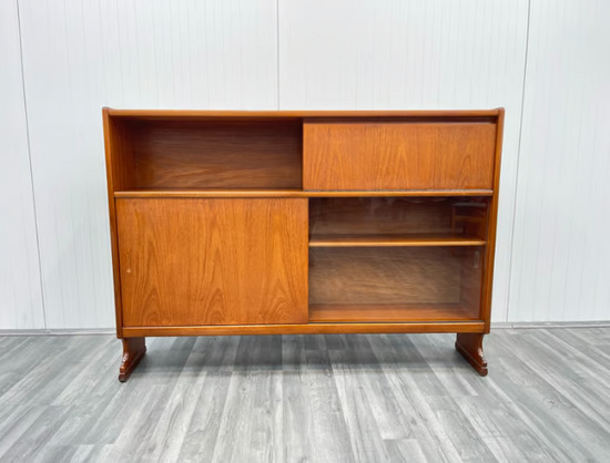 Teak Mid Century Drinks Cabinet / Bookcase by Nathan Furniture. Retro Vintage  1