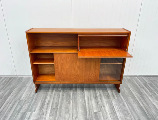 Teak Mid Century Drinks Cabinet / Bookcase by Nathan Furniture. Retro Vintage  2