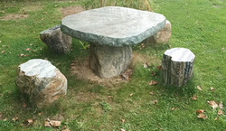 Marble Table and 4 Marble Stools Garden Table & Chairs Furniture
