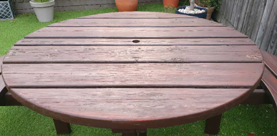 8 Seater Wooden Pub Bench Round Picnic Table Furniture Garden Patio  4