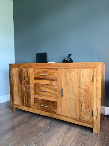 Set of 5 Living or Dining Room furniture - Dark wood - Good condition £200 - Benson  4