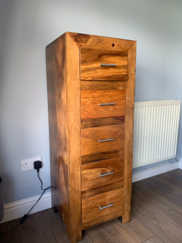 Set of 5 Living or Dining Room furniture - Dark wood - Good condition £200 - Benson  5