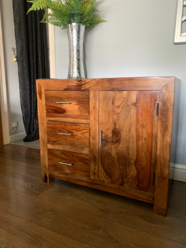 Set of 5 Living or Dining Room furniture - Dark wood - Good condition £200 - Benson  6