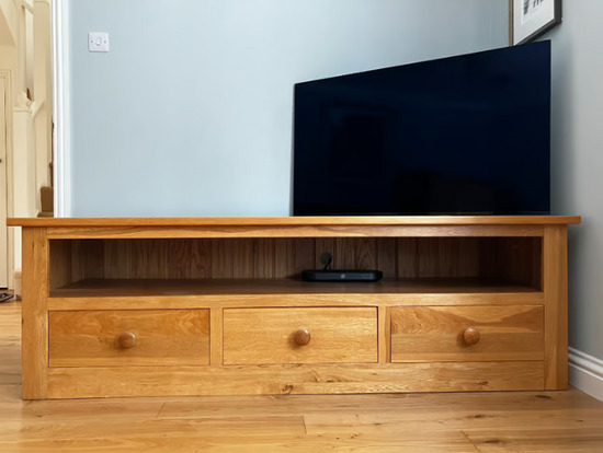 OAK (solid) TV / Media Unit and Coffee Table Furniture (Pinetum)  3