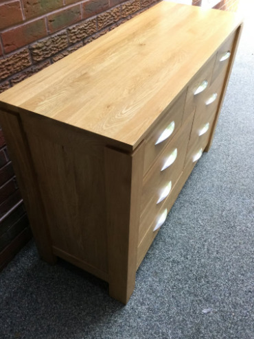 Reduced oak Furniture Land Solid Oak Chest of Drawers Excellent Condition  4