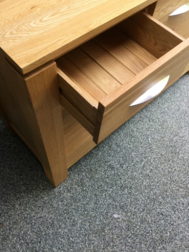 Reduced oak Furniture Land Solid Oak Chest of Drawers Excellent Condition  6