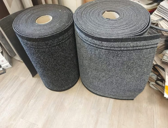 Carpet Hall Way Runner Rubber Hard Wearing Rug Kitchen Black Mat Grey  0