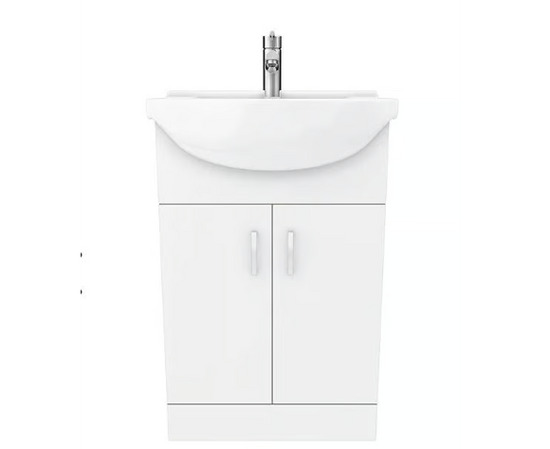 Bathroom furniture -Cove White 550mm Vanity Unit (Flat Packed) with basin  3