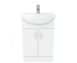 Bathroom furniture -Cove White 550mm Vanity Unit (Flat Packed) with basin thumb 4
