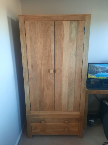 Solid Wood (Mango) Wardrobe from Oak Furniture Land  0