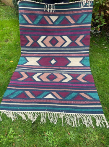 Handwoven Cotton Rug / Carpet  0