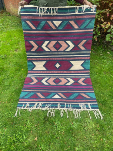 Handwoven Cotton Rug / Carpet  1