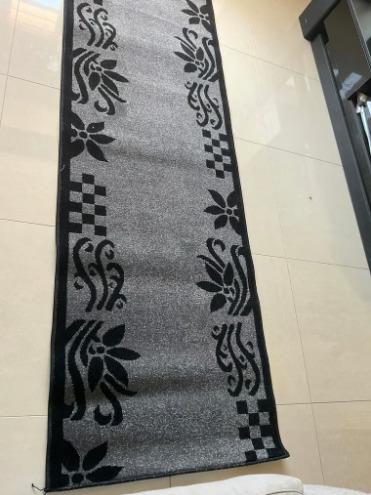 Brand New Beautiful Long Runner Grey Size 220x60cm Carpet Rugs £35  0
