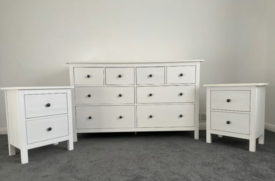 Bedroom Dresser and 2 Side Tables Bedroom Furniture Units Matching Set  0