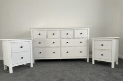 Bedroom Dresser and 2 Side Tables Bedroom Furniture Units Matching Set