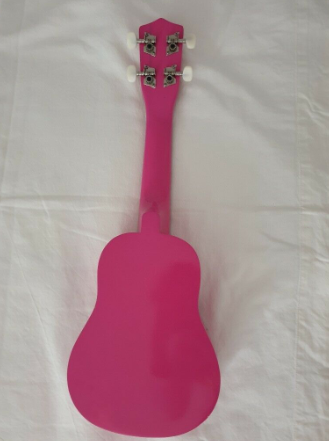 Kids Pink Sparkly Ukulele with Case and Picks  1