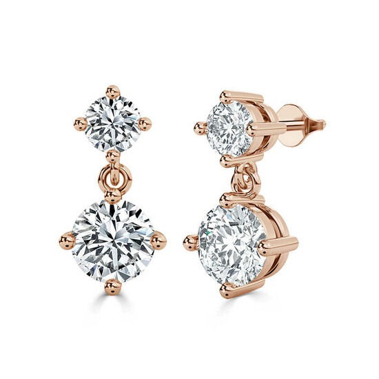 Elevate Your Style with Exquisite Round Diamond Drops  0