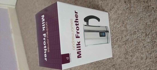 brand new in box andrew james milk frother with free postage  0