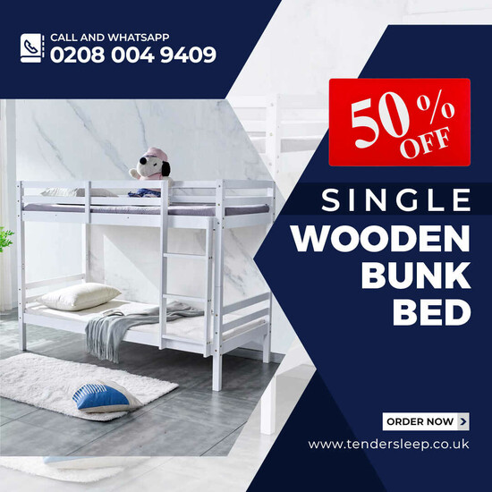 Buy Single Wooden Bunk Bed | 55% Off  0