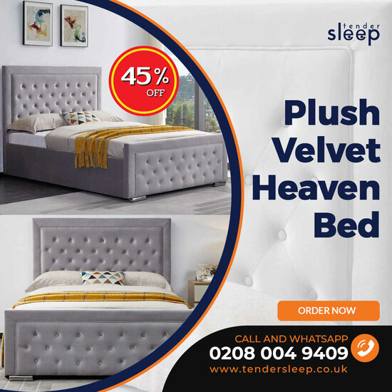 Plush Velvet Heaven Bed | 45% Off  0