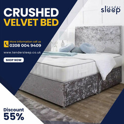 Crushed Velvet Divan Beds Await! Shop Now up to 55% off