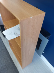 3 Tier Medium Bookcase, Oak Wooden Shelving Display Storage Unit Office Living Room Furniture thumb 4