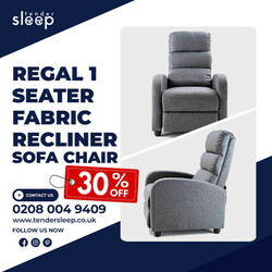 Buy 1 Seater Regal Fabric Recliner Sofa Chair | 30% Off