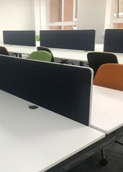 Office Furniture 1.4 Meter White Bench Desking Pods of 8 thumb 2