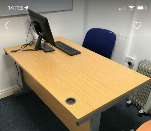Oak Desk for Sale + Other Office Furniture  0