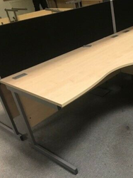 Office Furniture 1.6 Meter Radial Desks with Pedestals thumb 1