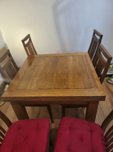 Oak Furniture Land Dining Table & 6 Manila Dining Chair  0