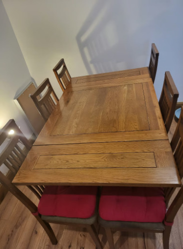 Oak Furniture Land Dining Table & 6 Manila Dining Chair  3
